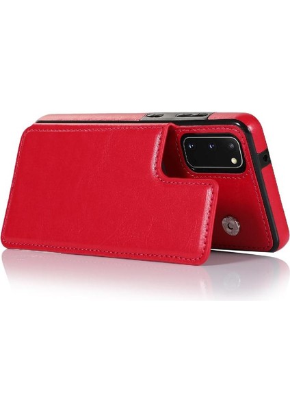Kart Tutucu Pu Deri Kickstand ile Samsung Galaxy S20 Için Cüzdan Kılıf (Yurt Dışından) fiyatları