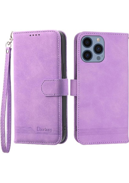 Apple iPhone 14 Pro Nakit Cep Kartı Yuvaları Premium Bileklik Için Flip Case (Yurt Dışından)