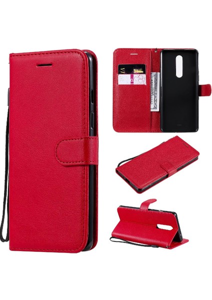 Kart Yuvası ile Oneplus 8 Için Flip Case Iş Cüzdan Telefon Kılıfı Klasik (Yurt Dışından)