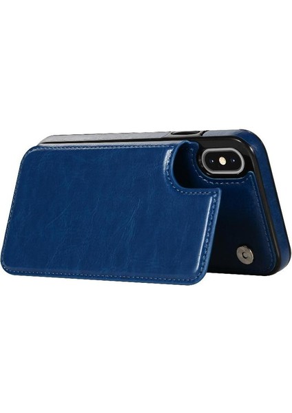 Kart Tutucu Kickstand Çift Manyetik ile Apple iPhone Xs Max Için Cüzdan Kılıf (Yurt Dışından) fırsatları