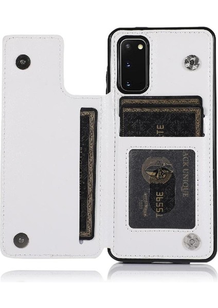 Kart Tutucu Pu Deri Kickstand ile Samsung Galaxy S20 Için Cüzdan Kılıf (Yurt Dışından) indirimleri