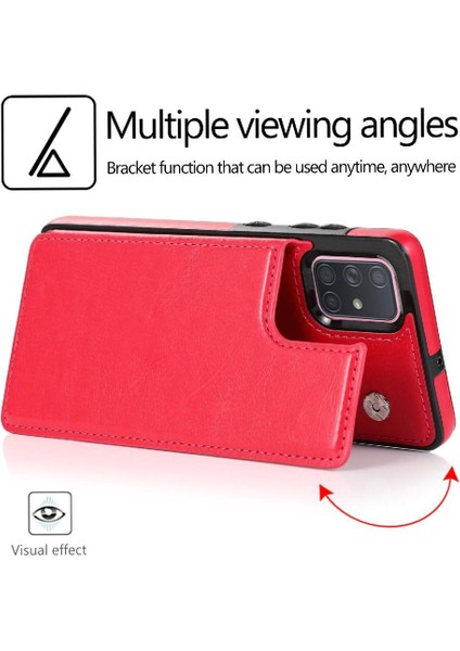 Kart Tutucu Kickstand Çift ile Samsung Galaxy A71 4g Için Cüzdan Kılıf (Yurt Dışından) fiyatları