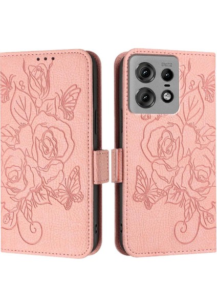 Motorola Kenar 50 Pro Pu Deri Kredi Kartı Yuvası Manyetik ile Kılıf (Yurt Dışından)