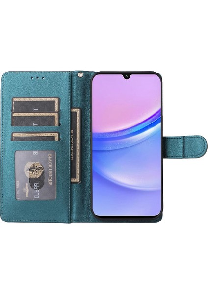 Samsung Galaxy A15 Için Flip Case 4g/5g Darbeye Basit Iş Deri (Yurt Dışından)