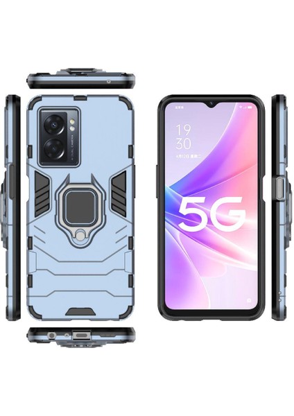 Oppo A57 5g Darbeye Askeri Sınıf Için Halka Araba Dağı Kickstand Durumda (Yurt Dışından)