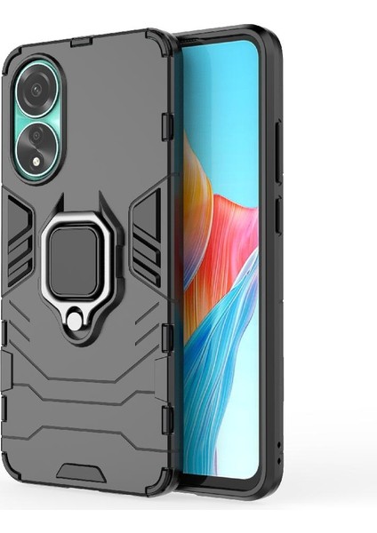 Oppo A58 4g Için Kılıf 360 &deg; Dönen Halka Darbeye Kapak Kickstand Askeri (Yurt Dışından) fiyatları