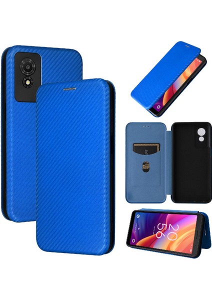 Tcl 501 Tam Koruma Deri Folio Flip Case Kart Ekleme Için Kılıf (Yurt Dışından)