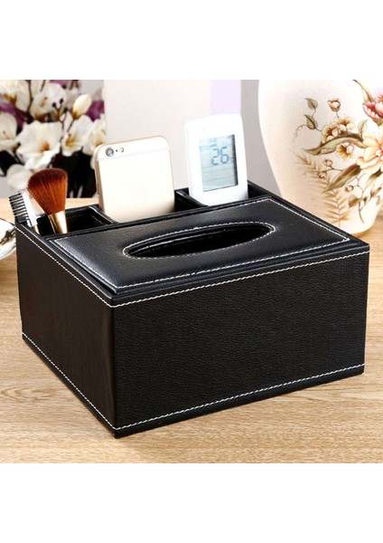 2x Pu Doku Kutusu Uzaktan Kumanda Tutucu Çok Fonksiyonlu Masaüstü Organizatör Kalem Makas Konteyner (Siyah) (Yurt Dışından) modelleri