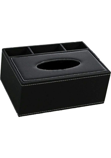 2x Pu Doku Kutusu Uzaktan Kumanda Tutucu Çok Fonksiyonlu Masaüstü Organizatör Kalem Makas Konteyner (Siyah) (Yurt Dışından) fırsatları