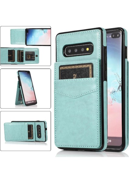 Samsung Galaxy S10 Manyetik Toka Kickstand Kart Tutucu ile Uyumlu (Yurt Dışından)