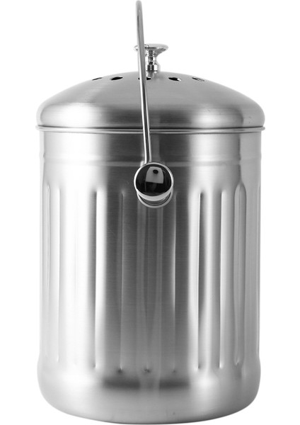 2x Kompost Kutusu, Saplı Soyma Kovası ve 4 Kömür Filtresi, 5 Litre, Temizlemesi Kolay (Yurt Dışından)