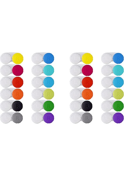 24PCS Renkli Kontakt Lens Kutusu, Kontakt Lens Daldırma Kiti, Dış Mekan Mini Kontakt Lens Kutusu Vidalı Üst Için Uygun (Yurt Dışından)