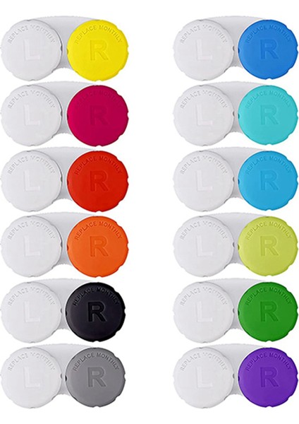 24PCS Renkli Kontakt Lens Kutusu, Kontakt Lens Daldırma Kiti, Dış Mekan Mini Kontakt Lens Kutusu Vidalı Üst Için Uygun (Yurt Dışından)