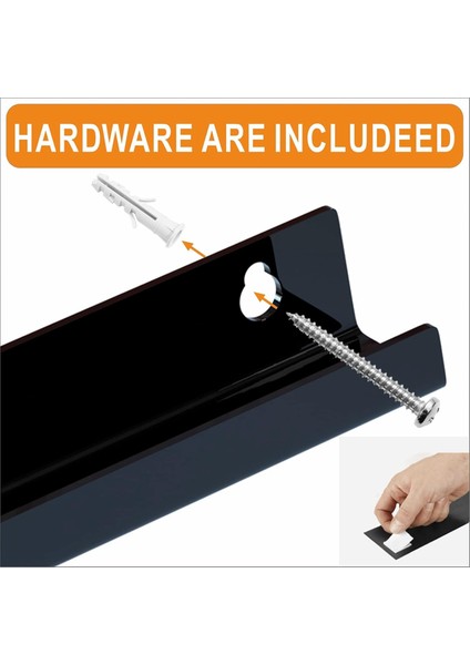 Akrilik Vinil Plak Yüzer Raflar 6 Paket, Ekran Için Akrilik Plak Rafı, Vinil Plak Ekran Tutucu (7 Inç) A (Yurt Dışından)