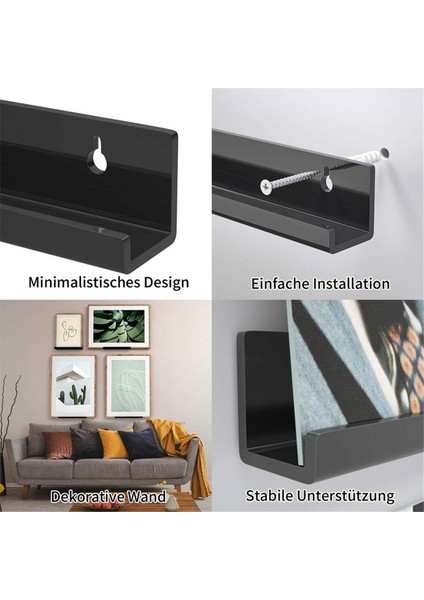 Akrilik Vinil Plak Yüzer Raflar 6 Paket, Ekran Için Akrilik Plak Rafı, Vinil Plak Ekran Tutucu (7 Inç) A (Yurt Dışından)