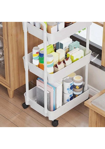 Depolama Rafı Arabası Zemin Mutfak Zemin Banyo Çok Katlı Aperatifler Yatak Odası Banyo Mobil Depolama Depolama Rafı (Yurt Dışından) fırsatları