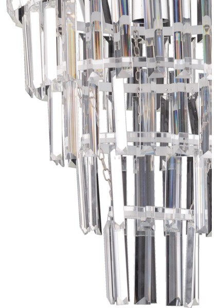 Çağla 6 Lı Beyaz Beş Katlı Modern Kristal Avize fiyatları