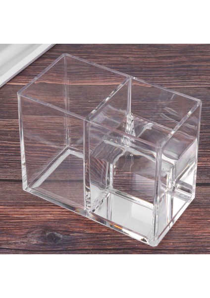 2x Şeffaf Akrilik Makyaj Fırça Tutucu Kalem Kalem Bardak Tutucu Kozmetik Durumda Masaüstü Kırtasiye Organizatör Bölmeleri (Yurt Dışından) modelleri