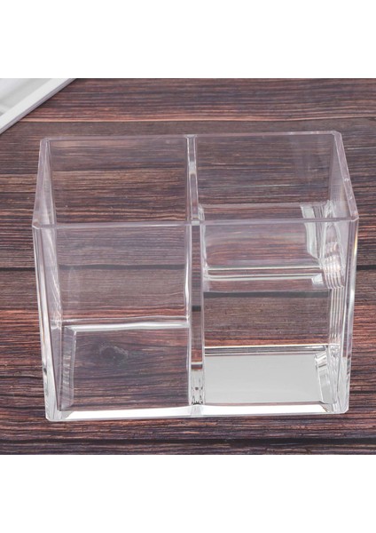 2x Şeffaf Akrilik Makyaj Fırça Tutucu Kalem Kalem Bardak Tutucu Kozmetik Durumda Masaüstü Kırtasiye Organizatör Bölmeleri (Yurt Dışından) fırsatları