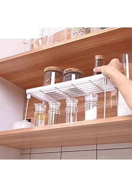 3x Istifleme Dolabı Raf Rafı Çelik Metal Ayak - Dolap, Tabak, Tabak, Tezgah ve Kiler Organizatör Organizasyon-Mutfak (Yurt Dışından)