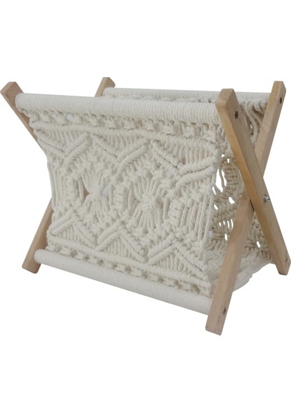 Boho Dergilik, Dekoratif Makrome Kitaplar Dergiler Rafı, Havlu Saklama Sepeti, Rustik Ev Yatak Odası Dekoru (Yurt Dışından)