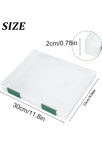 4 Adet A4 Dosya Taşınabilir Proje Çantası, Taşınabilir A4 Dosya Kutusu Plastik Koleksiyon Defteri Kağıdı Saklama Kutusu 8.5X11 Inç Mektup Kağıdı (Yurt Dışından)