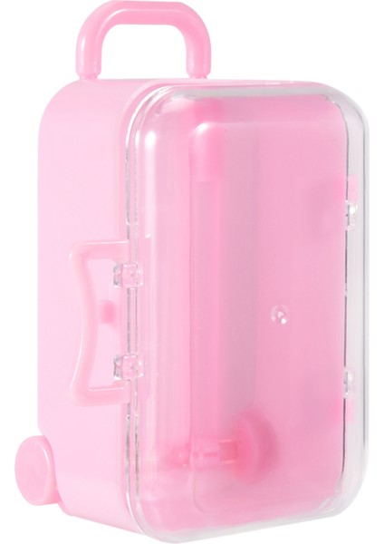 Pembe Mini Rulo Seyahat Bavul Şeker Kutusu Kişilik Düğün Şekeri Kutusu Bagaj Tekerlekli Çanta Şeker Oyuncak Küçük Saklama Kutusu (Yurt Dışından)