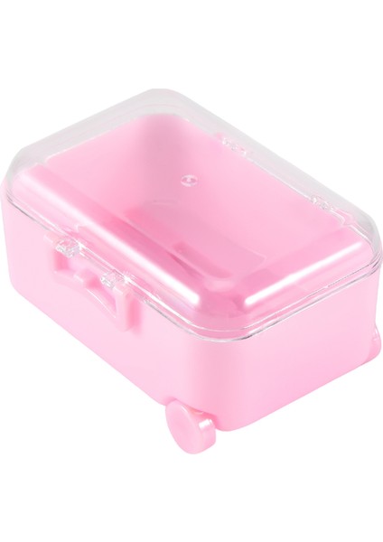 Pembe Mini Rulo Seyahat Bavul Şeker Kutusu Kişilik Düğün Şekeri Kutusu Bagaj Tekerlekli Çanta Şeker Oyuncak Küçük Saklama Kutusu (Yurt Dışından)