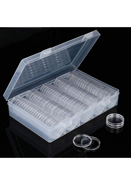 30 mm Madeni Para Kapsülleri Ps Yuvarlak Madeni Para Tutucu Kılıf ve 6 Boyutlu (19/20/22.25/25/27/30MM) Koruma Contası, (Yurt Dışından) fiyatları