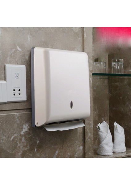 Ticari Kağıt Havlu Dispenseri Duvara Montaj, Çoklu Katlama, Üç Katlama, Banyo / Tuvalet, Ofis, Mağaza Için Z Katlamalı El Havluları, (Yurt Dışından)