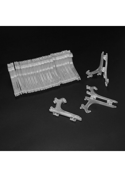 3 Inç Şeffaf Plastik Stand Çerez Tutucu Ekran Standı Yer Kart Sahibi Ekran Şövale Düğünlerde (72 Paket) (Yurt Dışından)