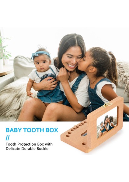 Diş Hatıra Kutusu, Bebek Dişleri Kutusu Süt Dişleri Kaydetme Organizatör Seti, Fotoğraf Çerçevesi Bellek Depolama Hatıra ile Diş Koleksiyonu (Yurt Dışından) fiyatları