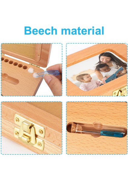 Diş Hatıra Kutusu, Bebek Dişleri Kutusu Süt Dişleri Kaydetme Organizatör Seti, Fotoğraf Çerçevesi Bellek Depolama Hatıra ile Diş Koleksiyonu (Yurt Dışından) fırsatları