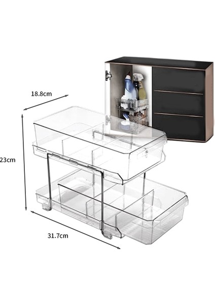 Masaüstü Raf Çok Katmanlı Bölme Katmanlı Şeffaf Banyo Banyo Lavabo Masası Kozmetik Depolama Rafı,организаторы Hmoe (Yurt Dışından) fiyatları