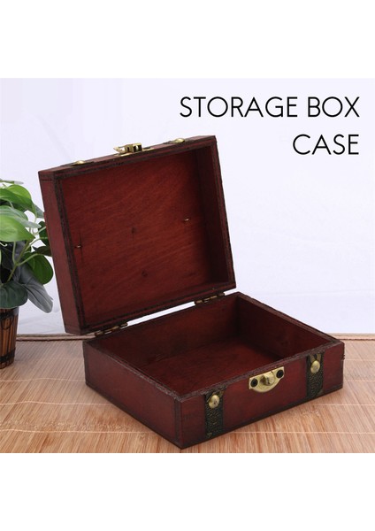 2x Vintage Ahşap Hazine Sandığı Saklama Kutusu Kilit Organizatör Vaka Katlanabilir Mini Küçük Ahşap Ev Dekor Konteyner (Yurt Dışından) modelleri