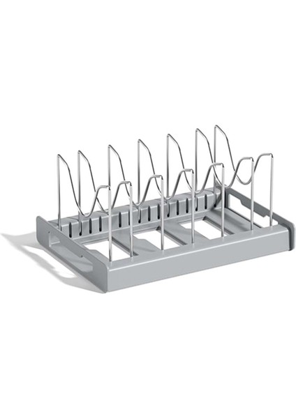 Genişletilebilir Tava ve Tencere Kapak Organizatör Rafı Dolap Altında-Kauçuk Daldırma Tava Organizatör Rafı Mutfak Dolabı Organizatör B (Yurt Dışından)