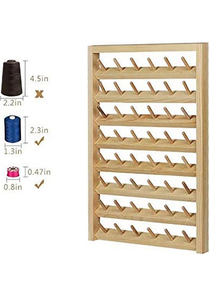 48 Makara Dikiş Ipliği Standı, Kanca ile Duvara Montaj Dikiş Ipliği Standı, Dikiş Için Ahşap Nakış Organizatör (Yurt Dışından)