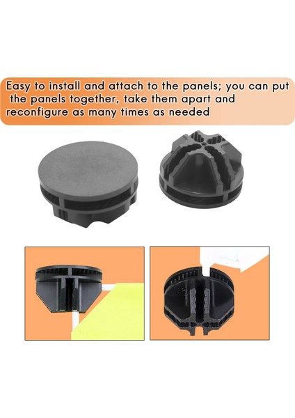 Modüler Düzenleyici Dolap ve Tel Izgaralı Kare Depolama Rafı Ünitesi Için Tel Kare Plastik Konektörler, 16'lı Set (Siyah) (Yurt Dışından) indirimleri