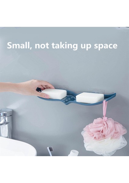 Plastik Sabun Kutusu Deliksiz Güçlü Yapışkan Sabunluk Banyo Drenaj Sabunluk Sabun Kutusu Taşınabilir Sabunluk Pembe (Yurt Dışından)