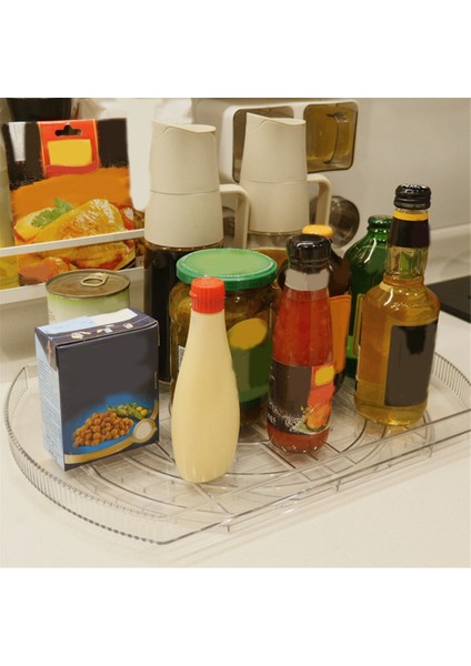 Buzdolabı Için Döner Tabla, Buzdolabı Dolabı Için Kare Döner Tabla Düzenleyici, Kiler, 1 Paket - Şeffaf (Yurt Dışından)