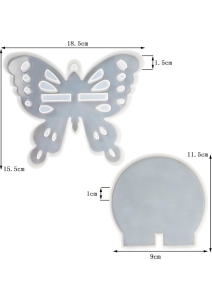 2 Adet Dıy Epoksi Reçine Kalıp Büyük Kelebek Depolama Raf Standı Kolye Kolye Salıncak Masa Silikon Kalıp (Yurt Dışından) modelleri