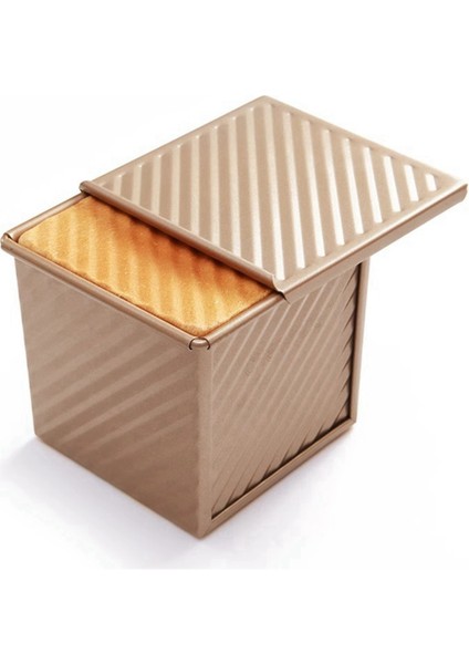 Kapaklı Mini Somun Tavası, 0,55LB(250G) Fırında Pişirme Için Hamur Kapasiteli Yapışmaz Kare Tost Kutusu (Yurt Dışından)