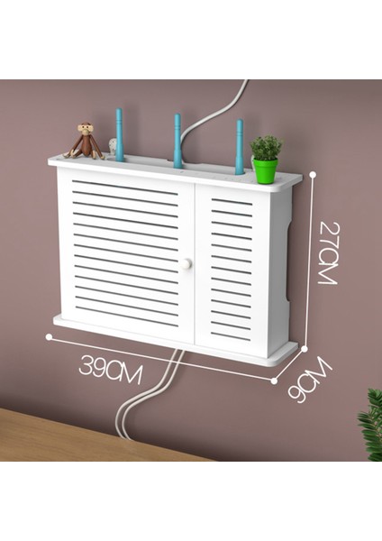 2x Kablosuz Wifi Yönlendirici Saklama Kutuları Ahşap Kutu Kablo Güç Artı Tel Braketi Duvar Asılı Fiş Kurulu Raf (Yurt Dışından) fiyatları