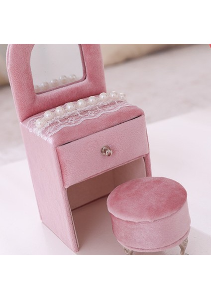 Inci Dantel Pembe Kadife Kumaş Kadife Takı Ekran Kolye Küpe Saklama Kutusu F (Yurt Dışından)