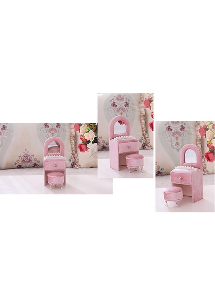 Inci Dantel Pembe Kadife Kumaş Kadife Takı Ekran Kolye Küpe Saklama Kutusu F (Yurt Dışından)