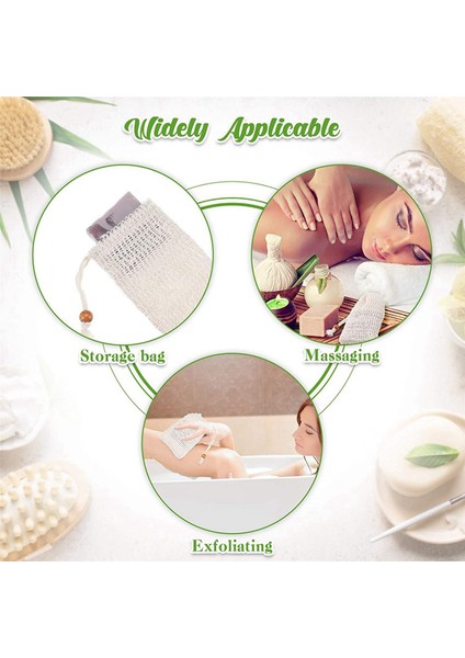 72 Paket Sabun Peeling Çantaları, Sabun Tasarrufu Yapılmış Sisal Örgü Sabun Torbası Bar Sabun Torbası Ipli Banyo ve Duş Kullanımı Için (Yurt Dışından)