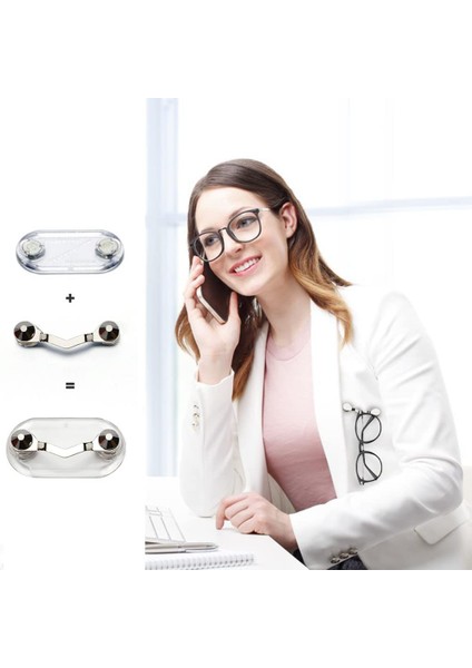 3 Adet Manyetik Gözlük Tutucular Isim Etiketi Rozet Tutucu Sunglass Tutucu Kimlik Rozeti Erkekler ve Kadınlar Için (Yurt Dışından)