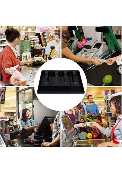 2x Yazarkasa Çekmecesi - Nakit Para Tepsisinin Değiştirilmesi 4 Fatura / 3 Paralı Yazarkasa Ekleme Tepsisi, 12,6 x 9,6 x 1,4 Inç (Yurt Dışından) fırsatları