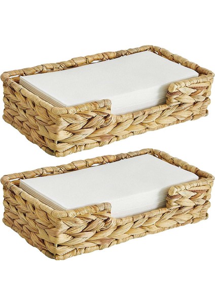 Adet Banyo Tek Kullanımlık Misafir Havlusu Tutucu Uzun Deniz Çayırı Dokuma Rattan Hasır Masa El Misafir Havlu Sepeti Tepsisi, L (Yurt Dışından)