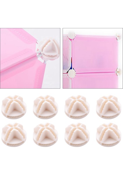 Modüler Düzenleyici Dolap ve Tel Izgaralı Kare Depolama Rafı Ünitesi Için Tel Kare Plastik Konektörler, 16'lı Set (Beyaz) (Yurt Dışından) modelleri